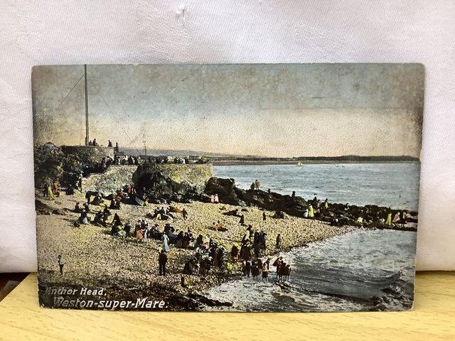 Weston-Super-Mare, Anchor Head, Somerset. Posted 1905 Hartmann Antique Postcard. Our Ref No. R687 £2.50