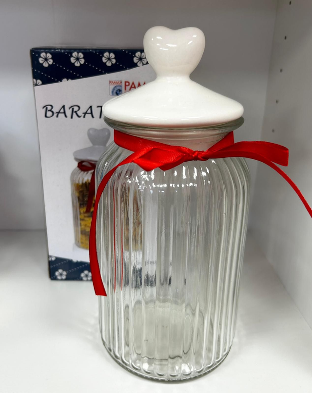 Barattolo shabby con tappo in ceramica,1300ml