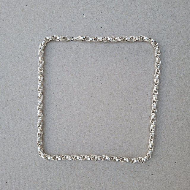 Zilveren schakel ketting FBM vintage