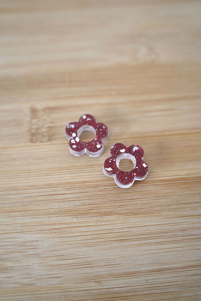  Petites pampilles fleurs roses rouges