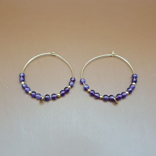 Créoles Améthyste 4mm