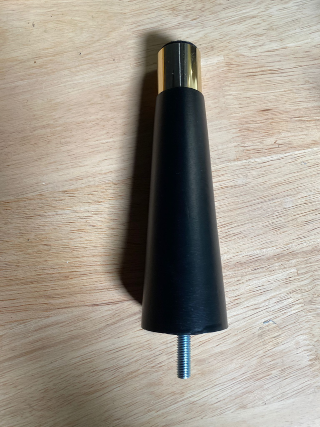 Pied de fauteuil arrondi (Noir/Chrome)