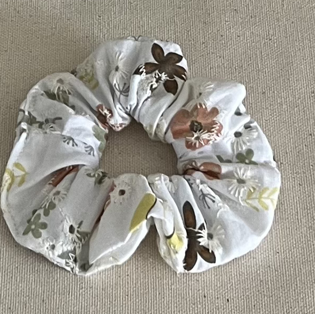 Chouchou tissu fleuri 