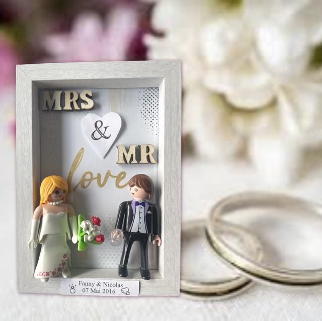 Cadre “Mariage playmobil” personnalisable 