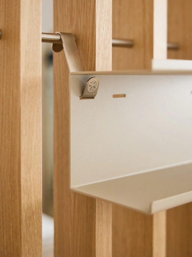 Woodupp Nell Double Metal Shelf BM1 Beige 31.7 cm