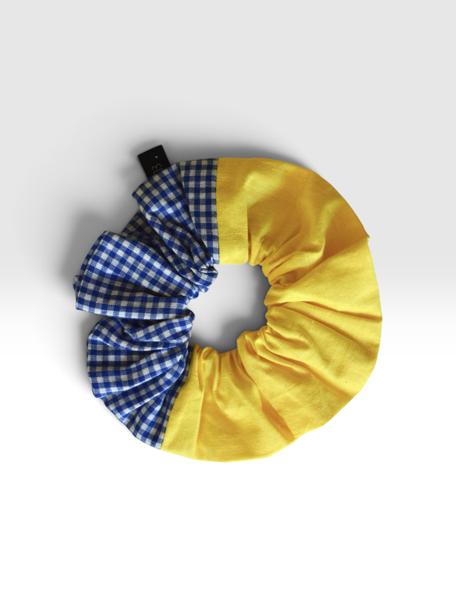 Patchwork cotton scrunchie