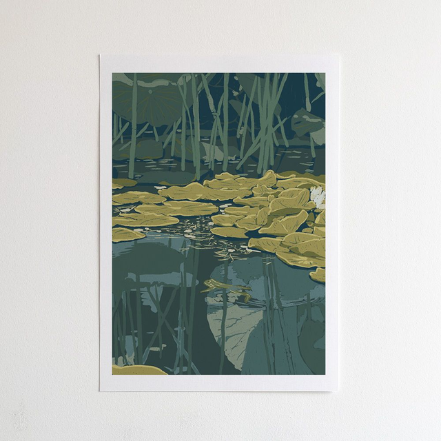 Water Lilies and Frog