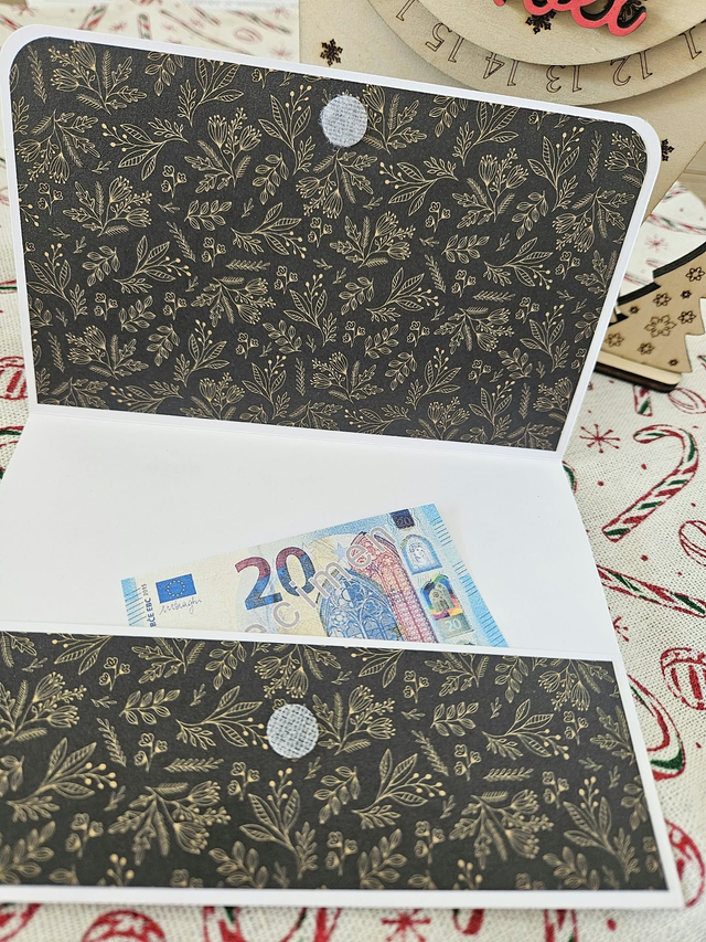 Pochette cadeau de Noël faite main – Pour chèque, billet ou carte cadeau