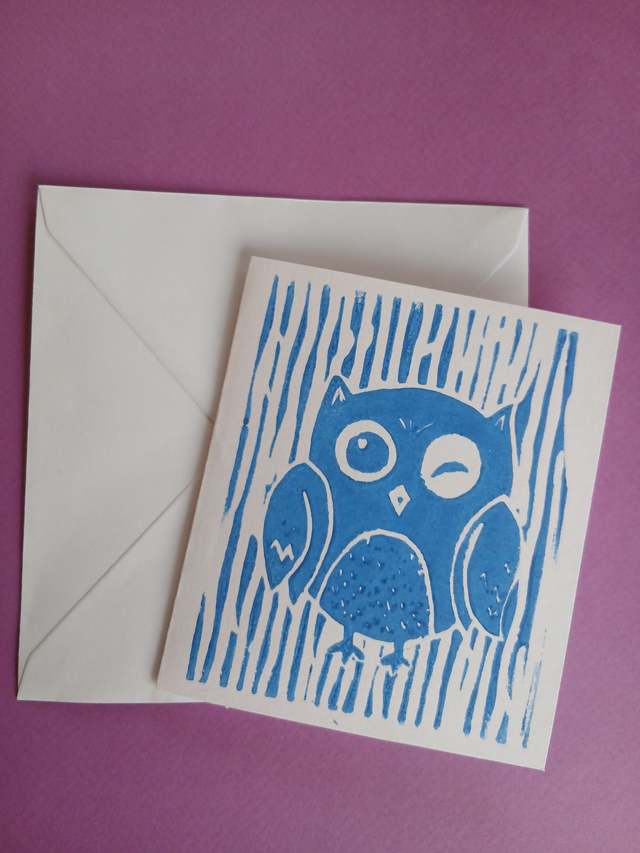 Carte motif chouette