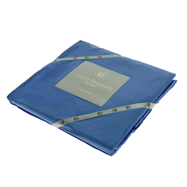 Lenzuola Matrimoniali "Laura Biagiotti" Cotone Percalle CELESTE