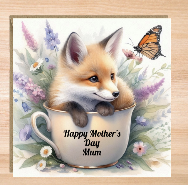 Personalised Fox Mother’s Day Card