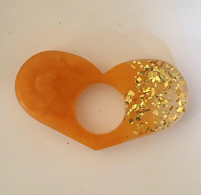 Bague de lecture forme coeur doré