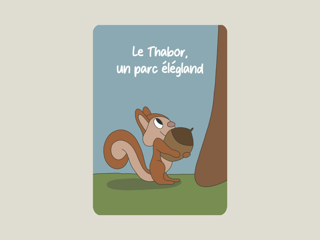 Carte postale &quot; Le Thabor, un parc élégland &quot;