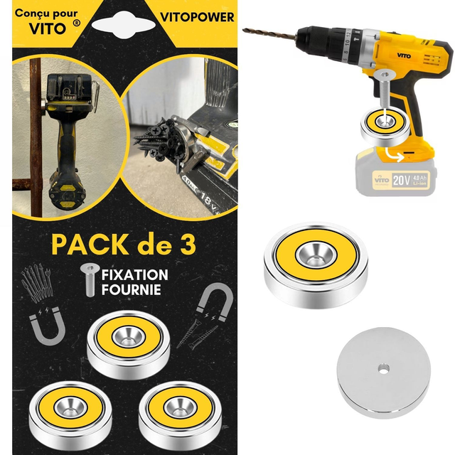 Support Magnétique VITO (lot de 3)