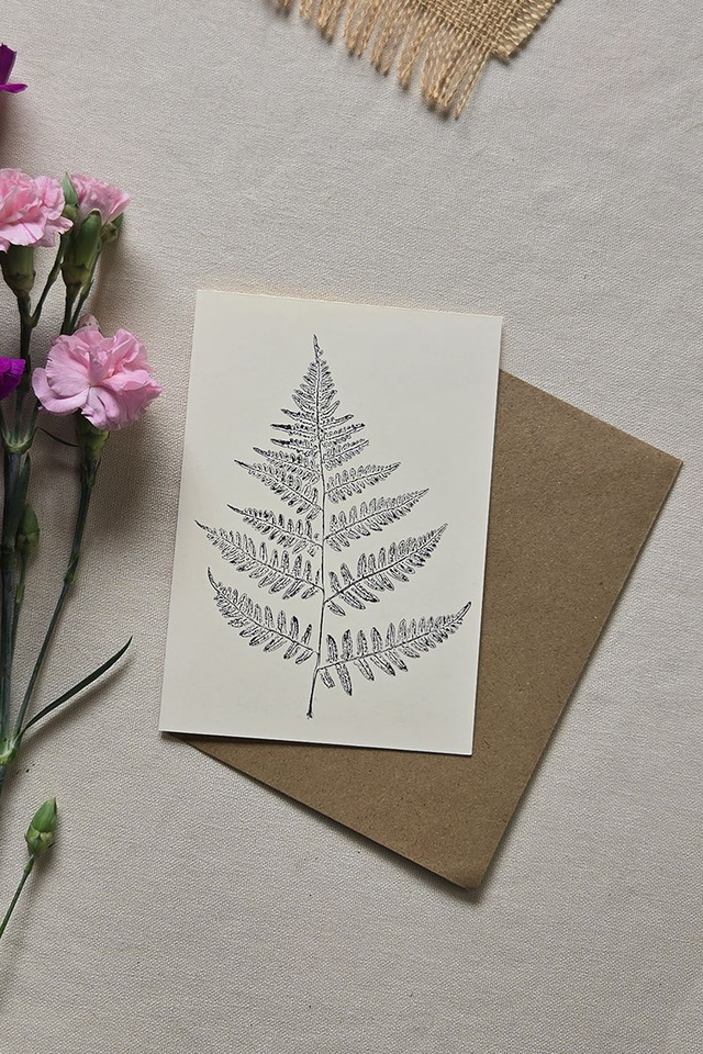 Carte postal monotype Fougère