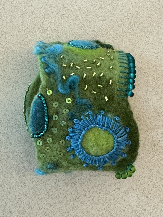 Filzarmband III - Einzelstück aus meiner 5-teiligen Miniserie "Grün & Türkis"