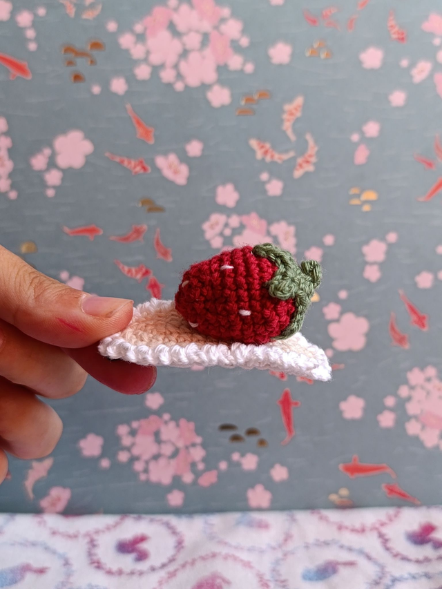 Haarklammer Erdbeere