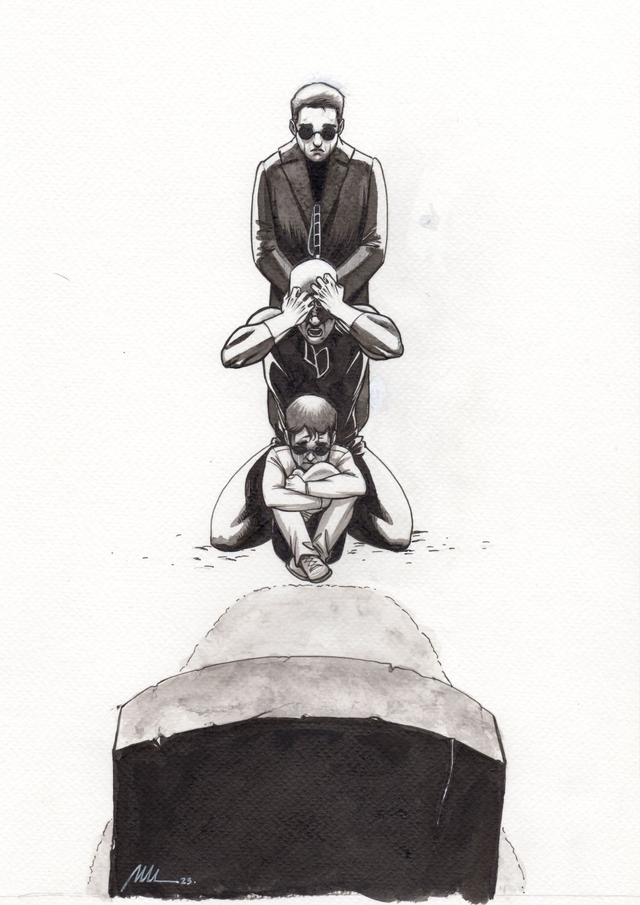 2023 - Murdocktober 09 - Stone - ORIGINAL, A4 (8.3x11.7)