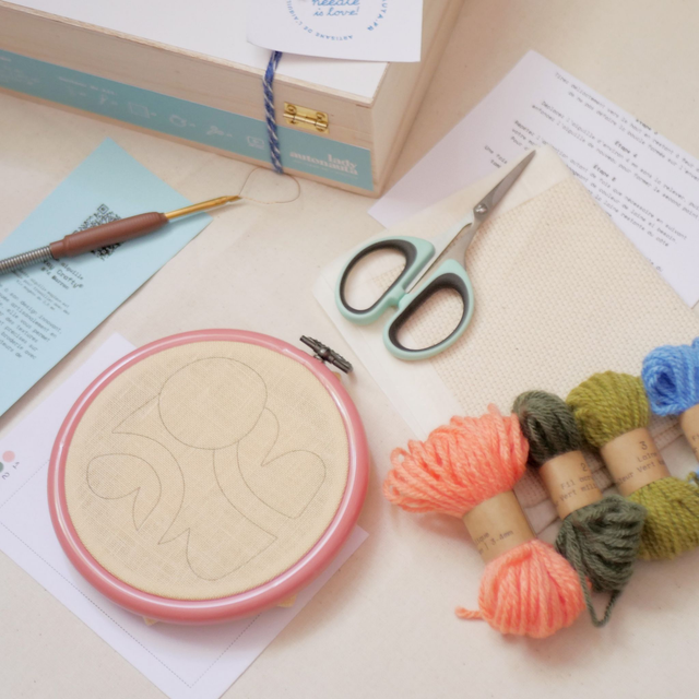 Kit Punch Needle Ma Valise Magique ✨ | Aiguille moyenne réglable