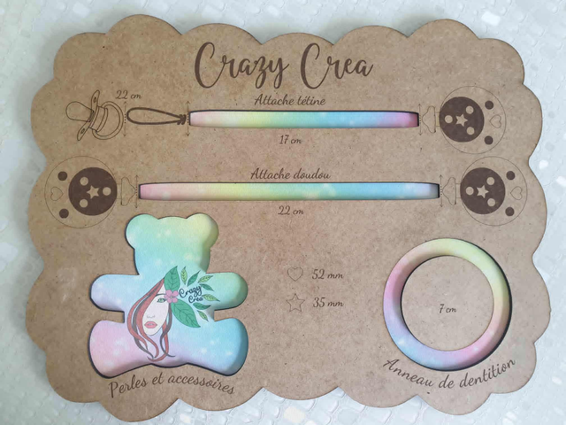 Planche gabarit attache tétine