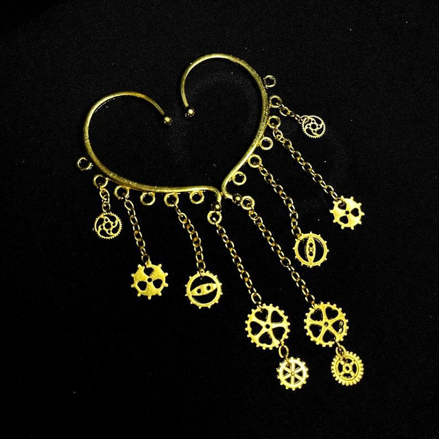 Steampunk ear cuff