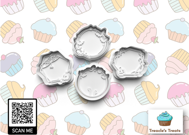 Halloween Frames Fondant/cookie stamps with cutters