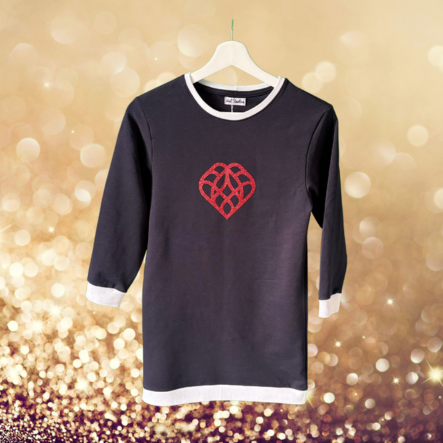 Robe Sweat Fille Bleu Marine Val Bartos