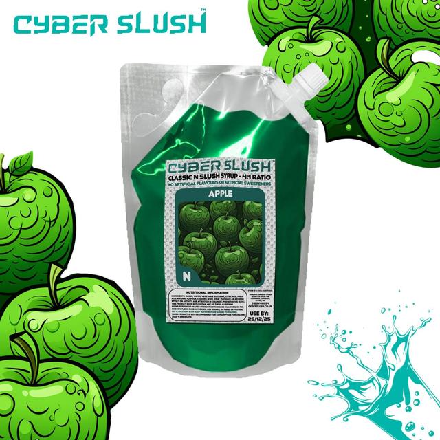 CyberSlush Apple Syrup for Ninja® Slushi - Natural Flavour / Natural Sweetness - 1L