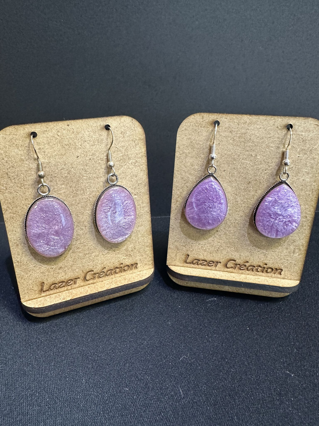 Boucles d'oreilles bois