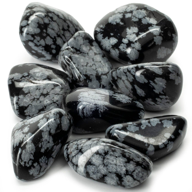 Snowflake Obsidian Tumbled Stones
