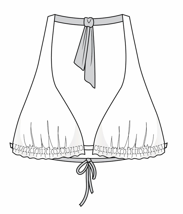 Create your own bikini - Neckholder Bikini mit und ohne Pads möglich, mit verstellbarem Band als Rückteil möglich