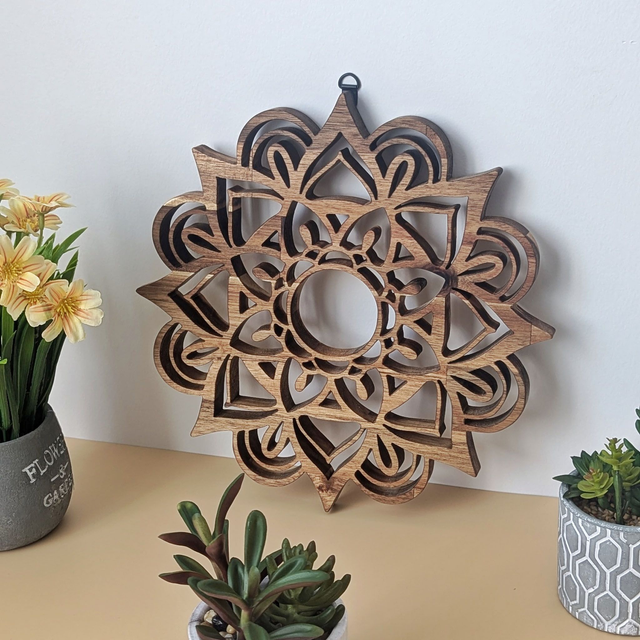 Mandala en acacia