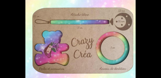 Planche gabarit attache tétine