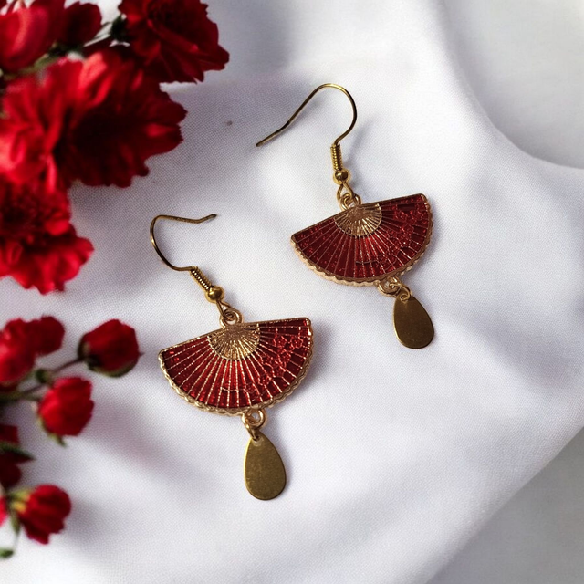 Boucles d&#039;oreilles rouge