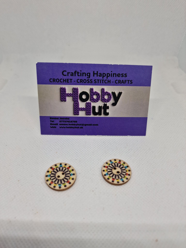 Vintage Style Buttons (9) 2cm