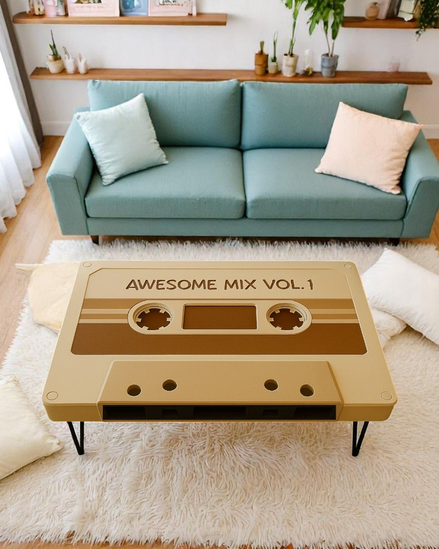 Table basse "Cassette Classique" – Design vintage et fabrication artisanale