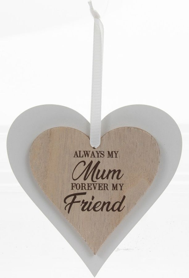 Always My Mum Double Heart Hanger Decoration