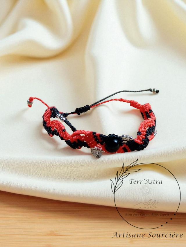 Bracelet "Flow Ardente" – Obsidienne Dorée