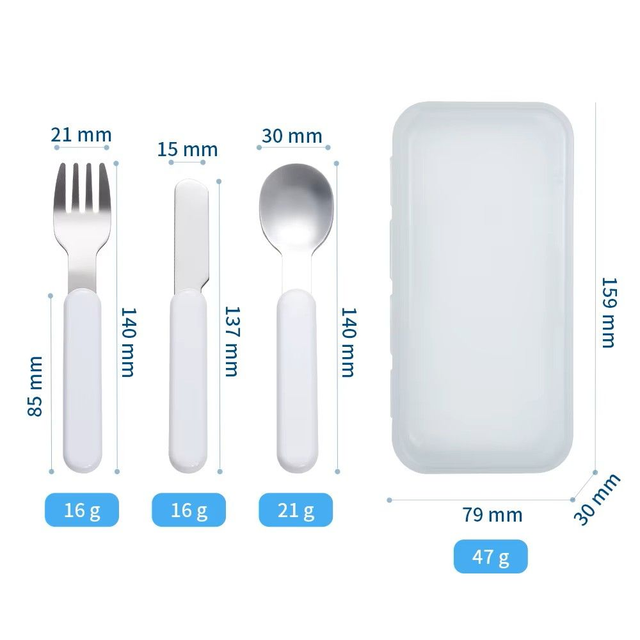 Set de couvert pour enfant et sa boite personnalisable