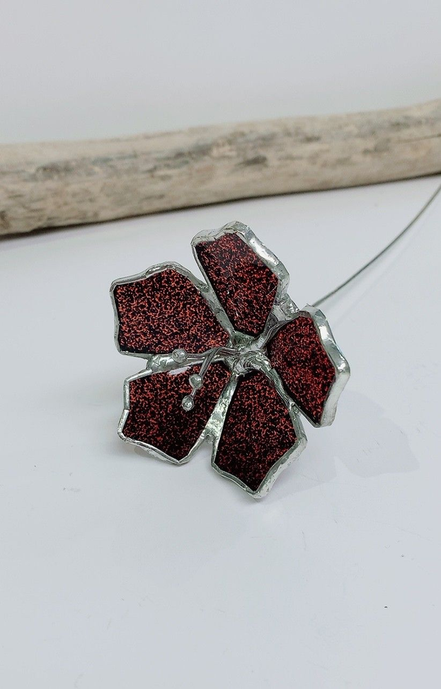 Fleurs Bordeau Moucheté