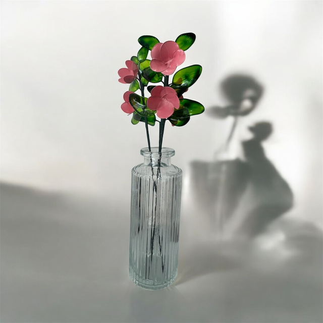 Glass Resin Flowers- Pink 