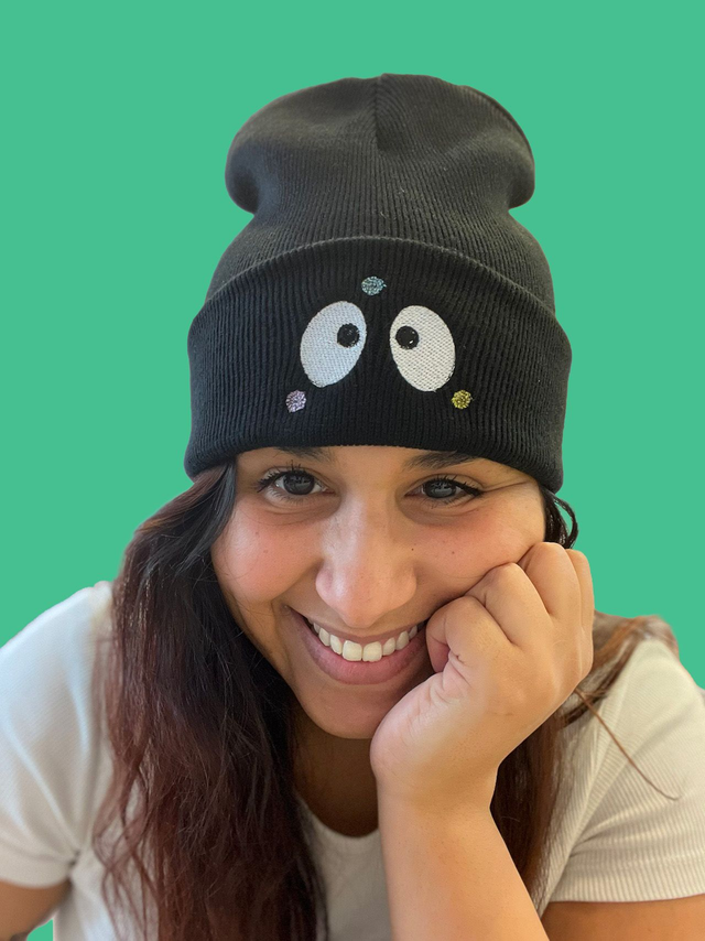 Bonnet inspiré des Susuwatari / Noiraude