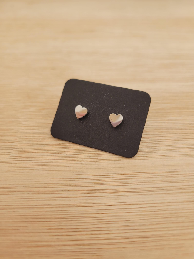 Stainless steel Heart stud earrings - SL-007