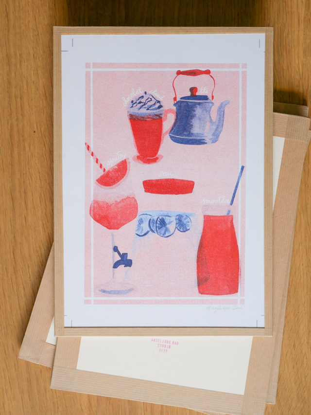 Affiche Risographie :: Glouglou