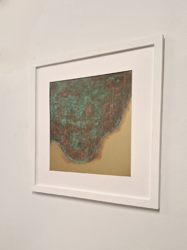 Tableau Litla - Laiton patiné vert prairie