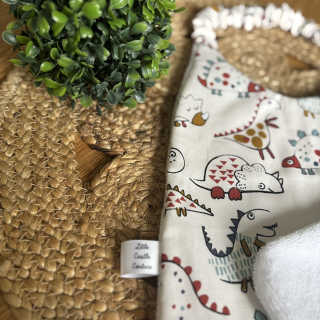 Bavoir/Serviette de cantine DINOSAURES