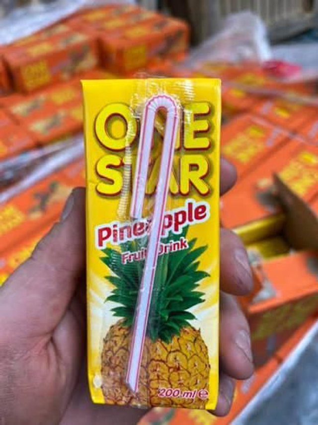 One Star Pineapple Cartons 200ml 27 Pack