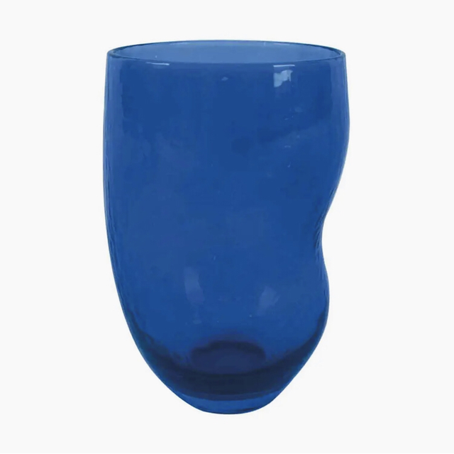 Indigo blauw glas D7 H11cm 