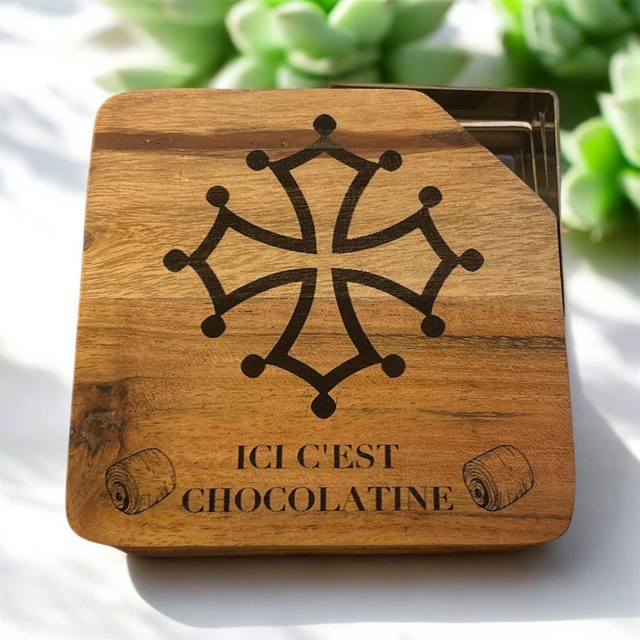 Dessous de verres (lot4) bois acacia  