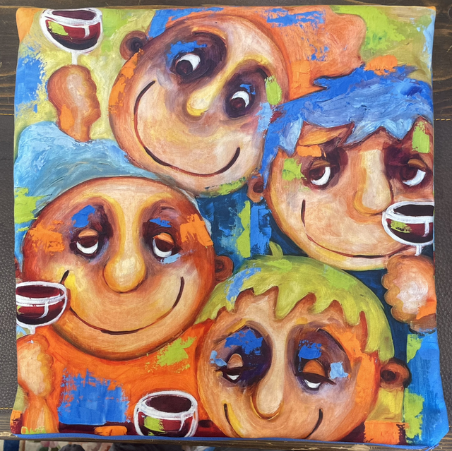 Housse de coussin «  soirée « 